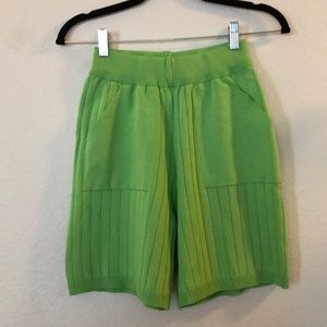 Lime Green Ribbed Shorts size small